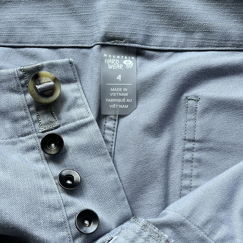 Mountain Hardwear Gray Cropped Pants Capri Pockets Size 4 - Picture 5 of 11